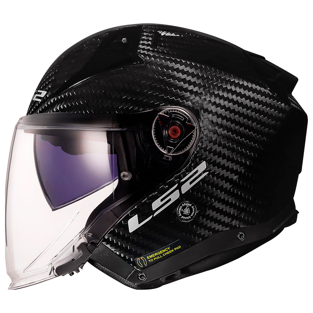 Capacete LS2 OF603 Infinity 2 C Solid Carbon Brilhante